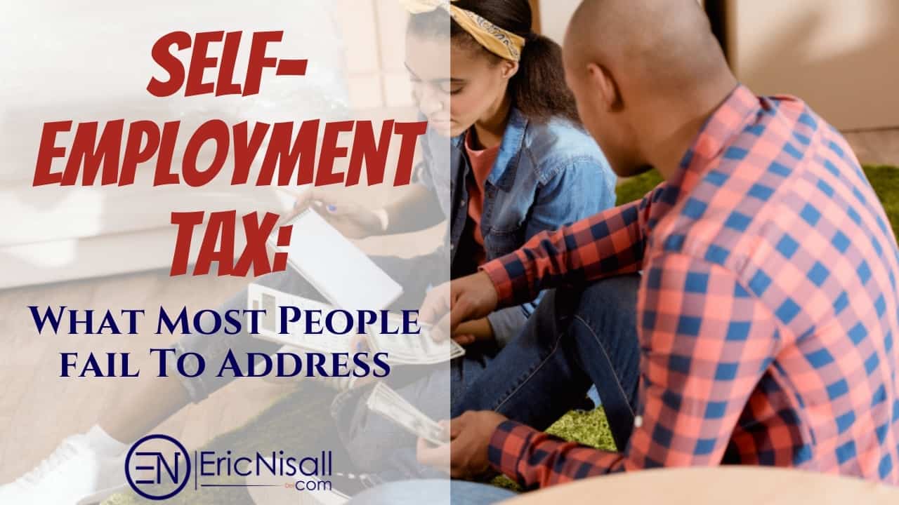 Black couple sitting on green rug discussing self-employment taxes