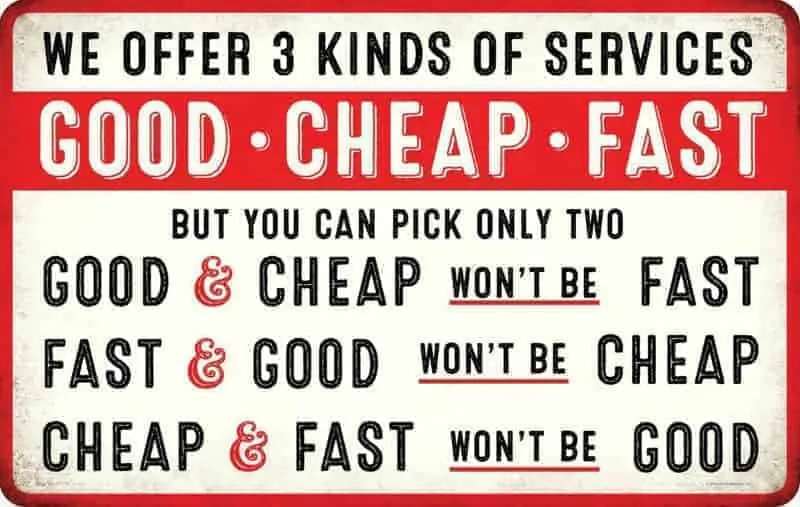 good fast cheap service
